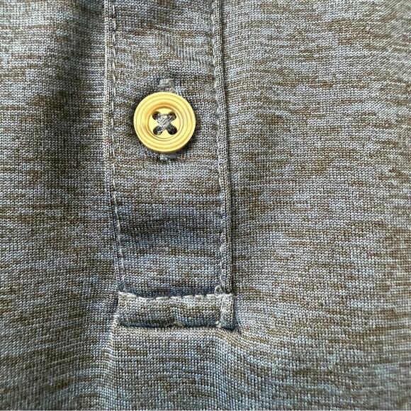 Alfani Stretch Blue Polo Shirt Classic Versatile Wardrobe Staple Marled Knit - Picture 6 of 15